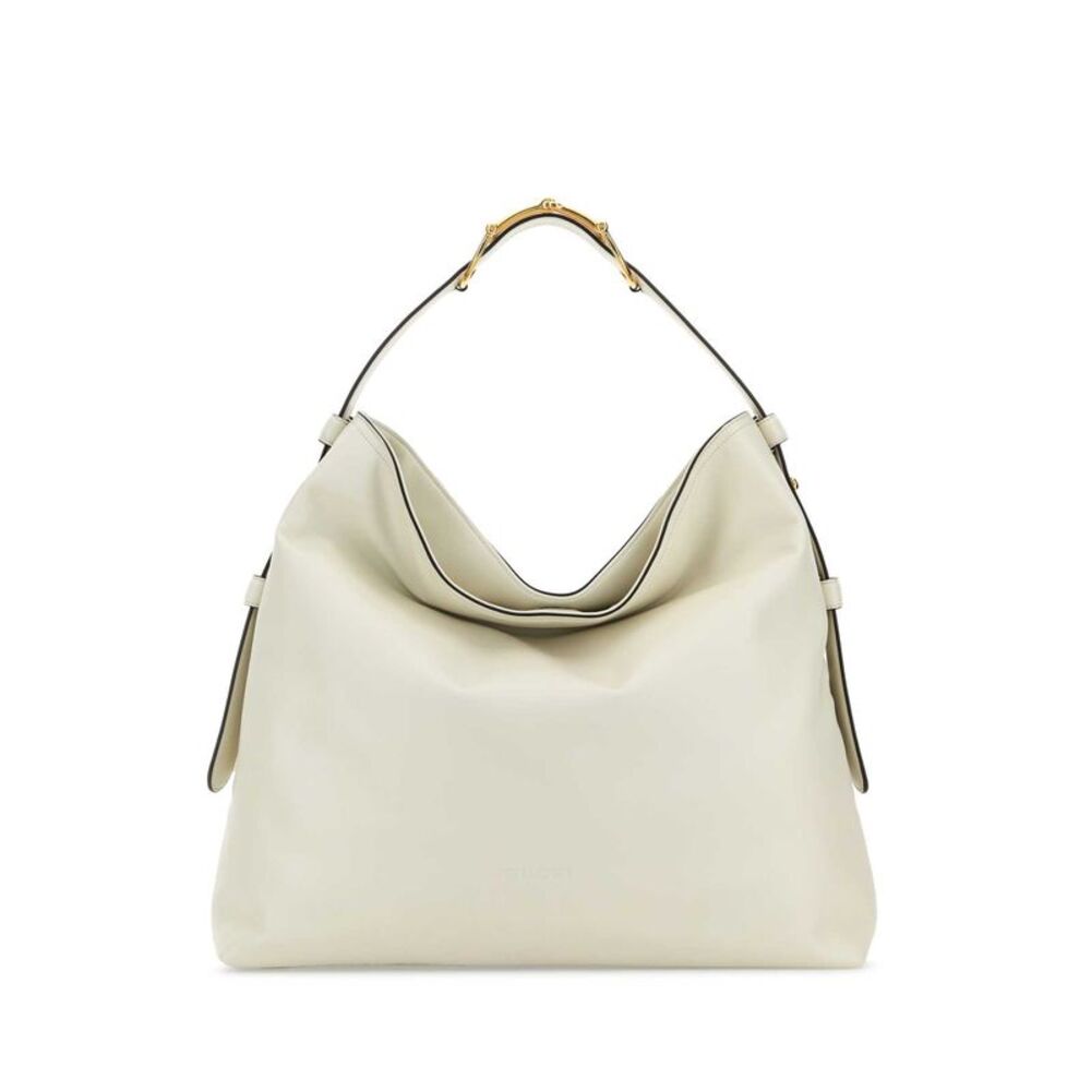 Gucci Women White Leather Large Gucci Beatrix Shopping Bag